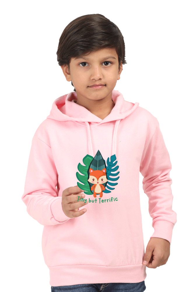 Outer Woods Kid's Graphic Printed Hooded Sweatshirt - Tiny But Terrific