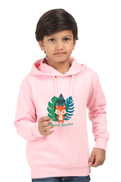 Outer Woods Kid's Graphic Printed Hooded Sweatshirt - Tiny But Terrific