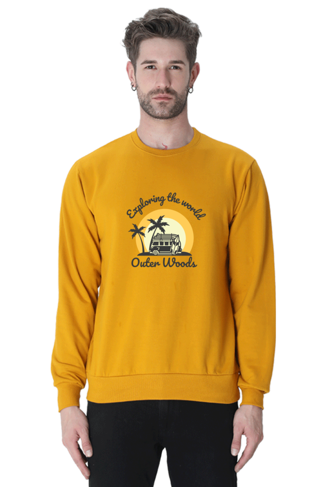 Outer Woods Men's Exploring The World Graphic Printed Sweatshirt