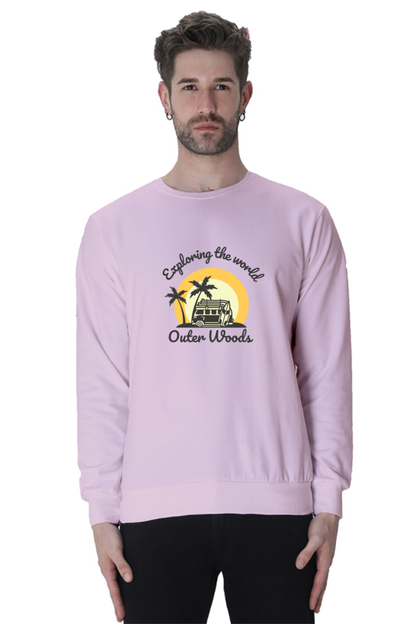 Outer Woods Men's Exploring The World Graphic Printed Sweatshirt