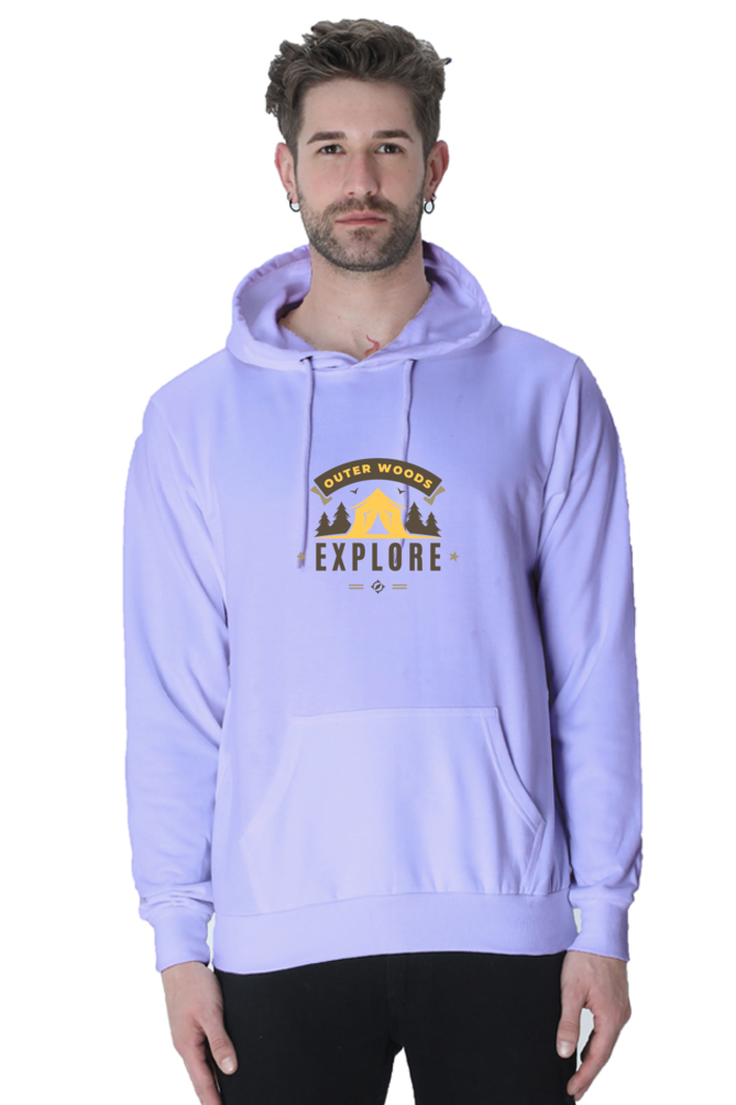 Outer Woods Men's Explore Graphic Printed Hooded Sweatshirt