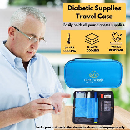 Outer Woods Insulated Insulin Cooler Bag | Insulin Pen Cooler | Diabetic Organizer Bag | Insulin Bag | Insulated Medical Bag