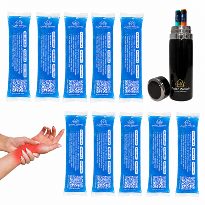 Outer Woods Mini Ice Gel Packs 55ml | Non- Toxic | Ice Gel Packs for Insulin Bottles, Vaccines, Food & Drinks