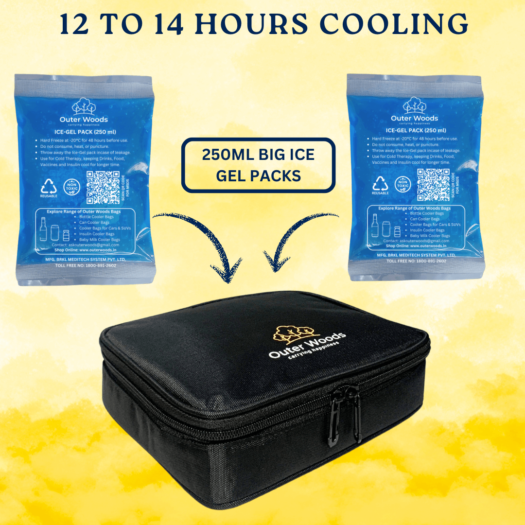 Outer Woods Insulated Insulin Cooler Bag Plus – Compact and Durable Design for Diabetic Travel