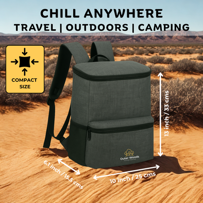 Outer Woods Insulated 10 Can Cooler Backpack