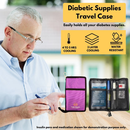 Outer Woods Insulated Insulin Cooler Bag | Insulin Pen Cooler | Diabetic Organizer Bag | Insulin Bag | Insulated Medical Bag
