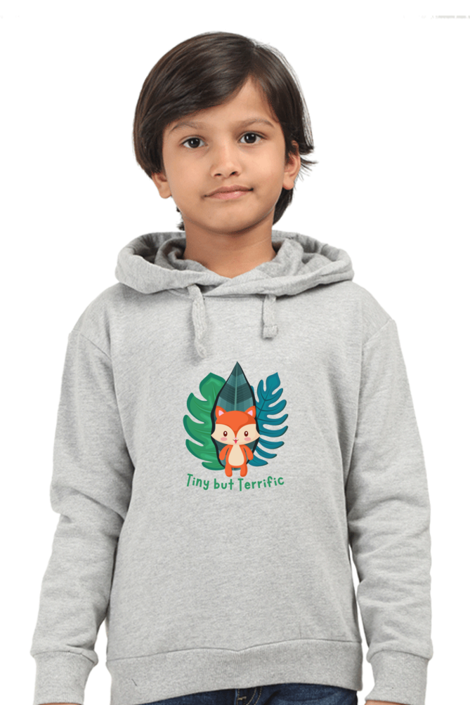 Outer Woods Kid's Graphic Printed Hooded Sweatshirt - Tiny But Terrific