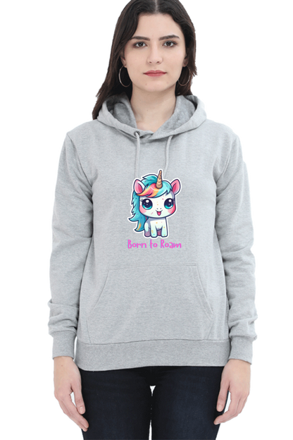 Outer Woods Women's Born to Roam Graphic Printed Hooded Sweatshirt