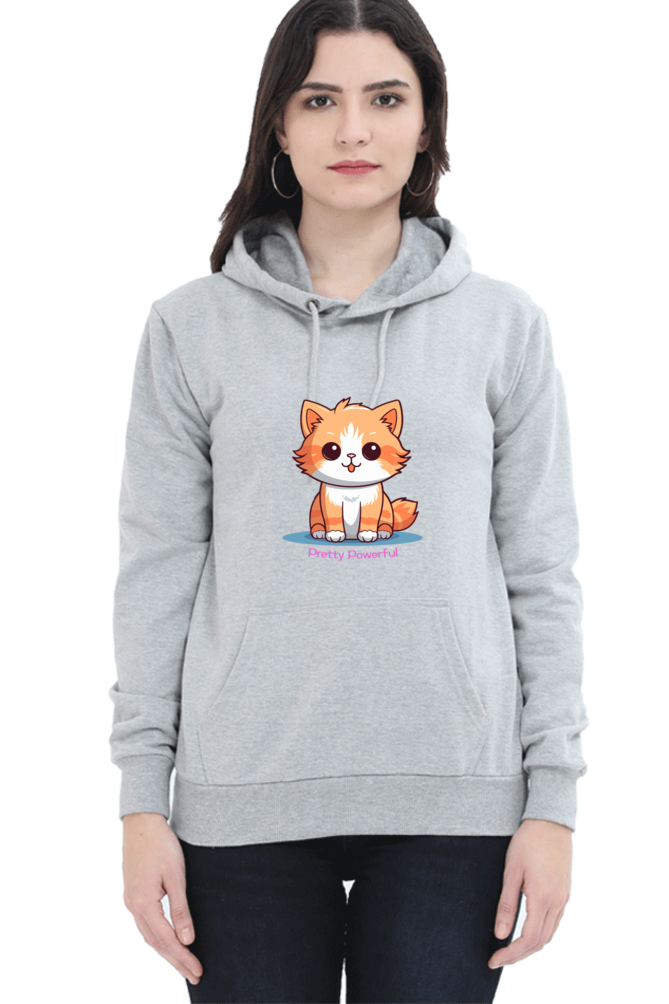 Outer Woods Women's Pretty Powerful Graphic Printed Hooded Sweatshirt