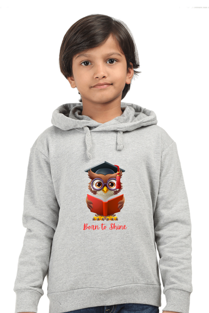 Outer Woods Kid's Graphic Printed Hooded Sweatshirt - Born to Shine