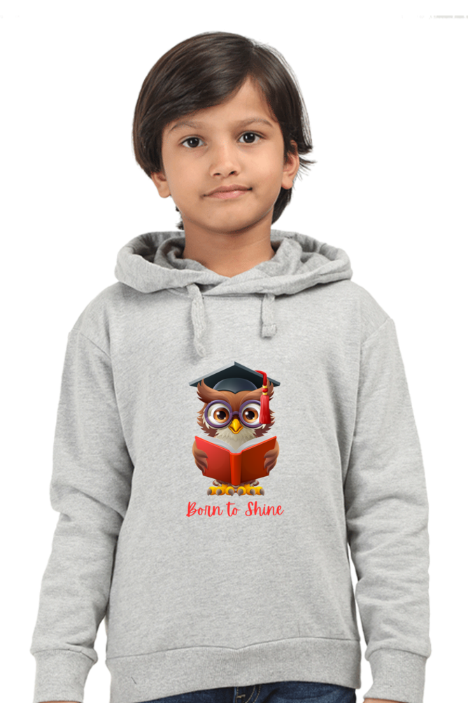 Outer Woods Kid's Graphic Printed Hooded Sweatshirt - Born to Shine