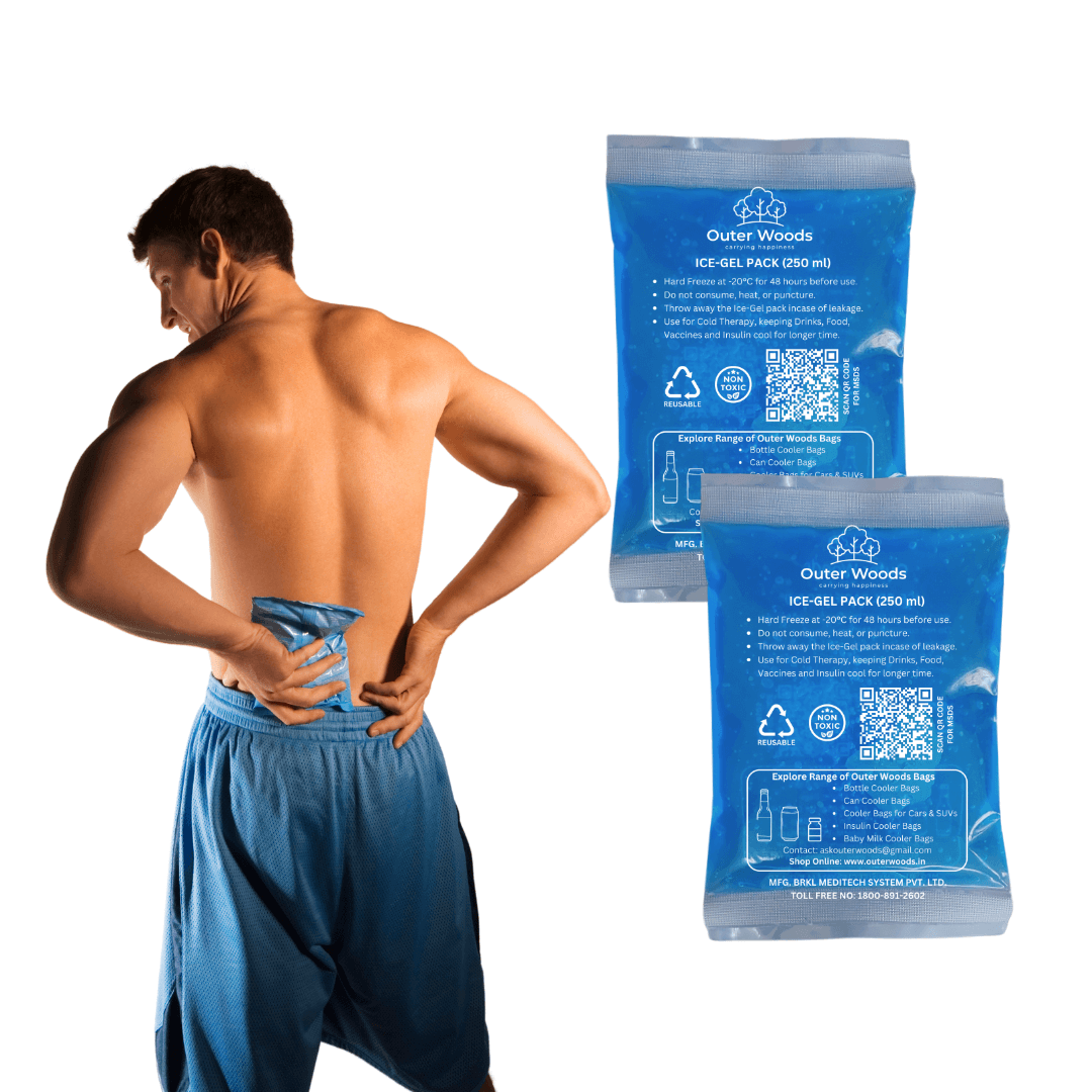 Outer Woods Ice Gel Packs Set (250ml) for Cooler Bags and Cold Therapy