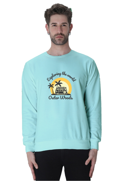 Outer Woods Men's Exploring The World Graphic Printed Sweatshirt