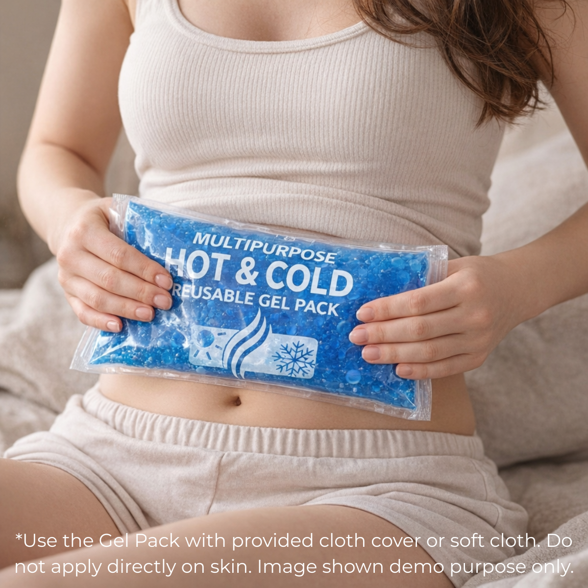 Outer Woods Hot & Cold Ice Gel Pack 350ml | Reusable Ice Pack for Knee Pain, Back Pain, Period Cramps & Sports Injury | Microwave & Freezer Safe Therapy Pack