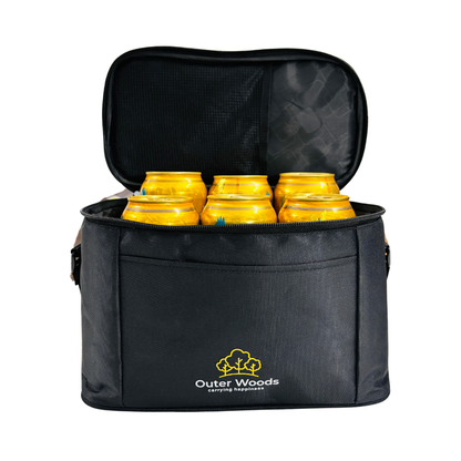 Outer Woods Insulated 6 Can Cooler Bag with Dual Insulated Compartments