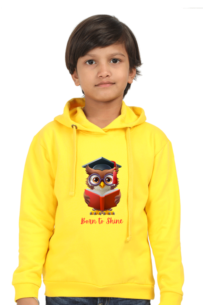 Outer Woods Kid's Graphic Printed Hooded Sweatshirt - Born to Shine