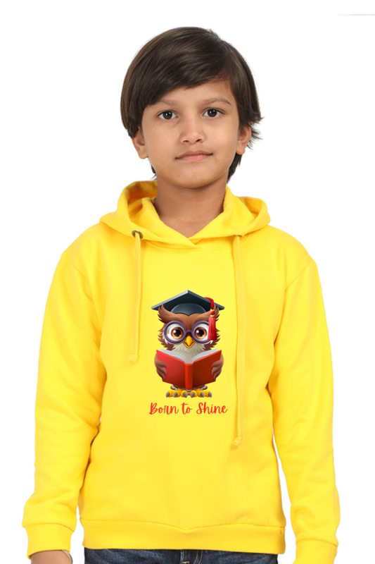 Outer Woods Kid's Graphic Printed Hooded Sweatshirt - Born to Shine