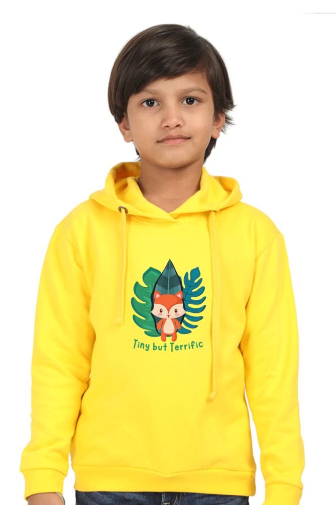 Outer Woods Kid's Graphic Printed Hooded Sweatshirt - Tiny But Terrific