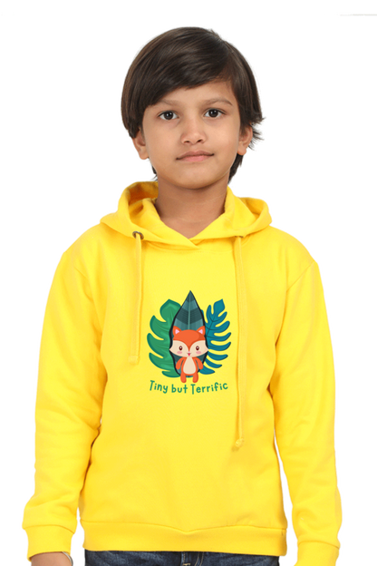 Outer Woods Kid's Graphic Printed Hooded Sweatshirt - Tiny But Terrific