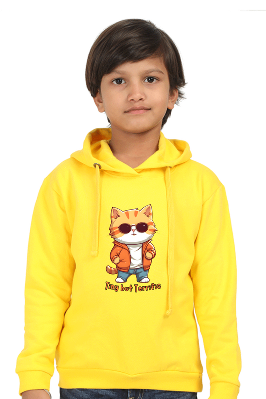 Outer Woods Kid's Graphic Printed Hooded Sweatshirt - Tiny But Terrific