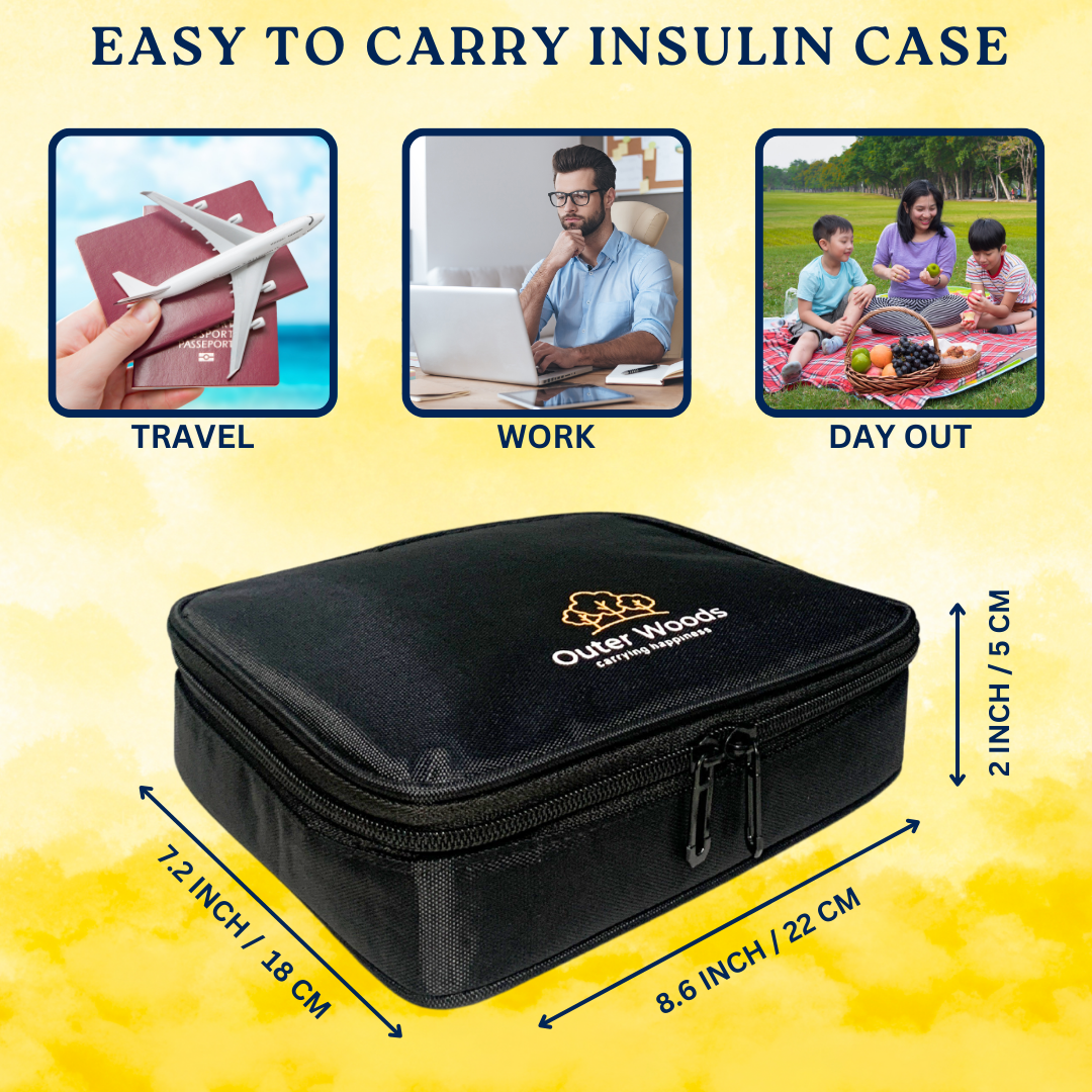 Outer Woods Insulated Insulin Cooler Bag Plus – Portable Travel Bag for Safe Insulin Storage