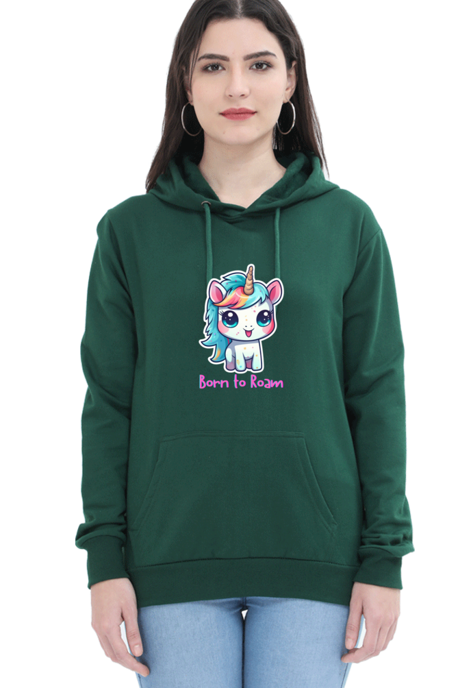 Outer Woods Women's Born to Roam Graphic Printed Hooded Sweatshirt