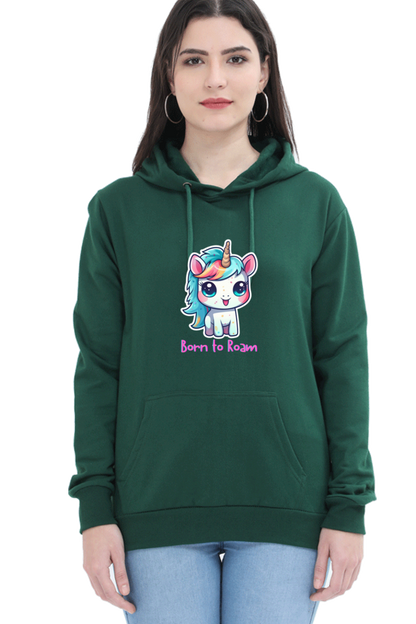 Outer Woods Women's Born to Roam Graphic Printed Hooded Sweatshirt