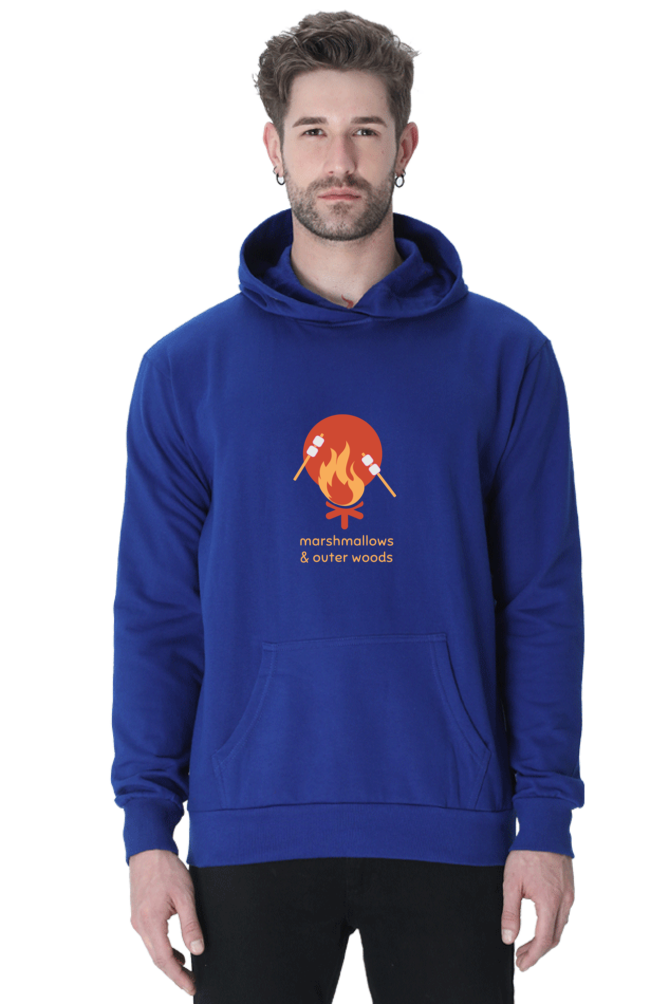 Outer Woods Men's Marshmallows Graphic Printed Hooded Sweatshirt