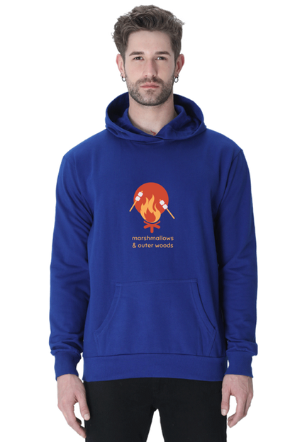 Outer Woods Men's Marshmallows Graphic Printed Hooded Sweatshirt