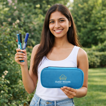 Outer Woods Insulated Insulin Cooler Bag | 6+ Hours Cooling | Compact Size | 2 x 100ml Ice Gel Packs Included