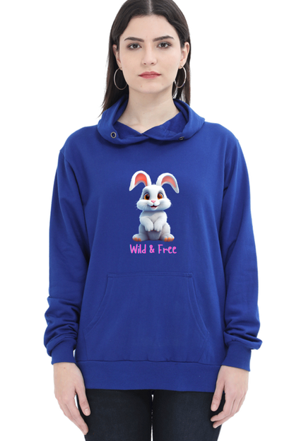 Outer Woods Women's Wild and Free Graphic Printed Hooded Sweatshirt