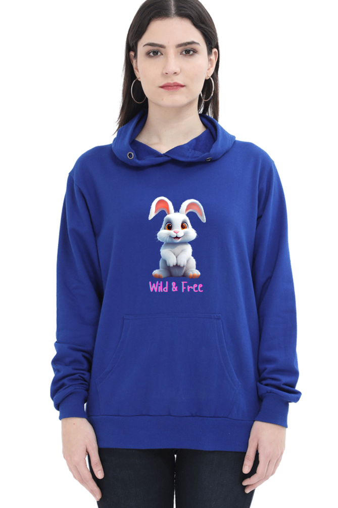 Outer Woods Women's Wild and Free Graphic Printed Hooded Sweatshirt