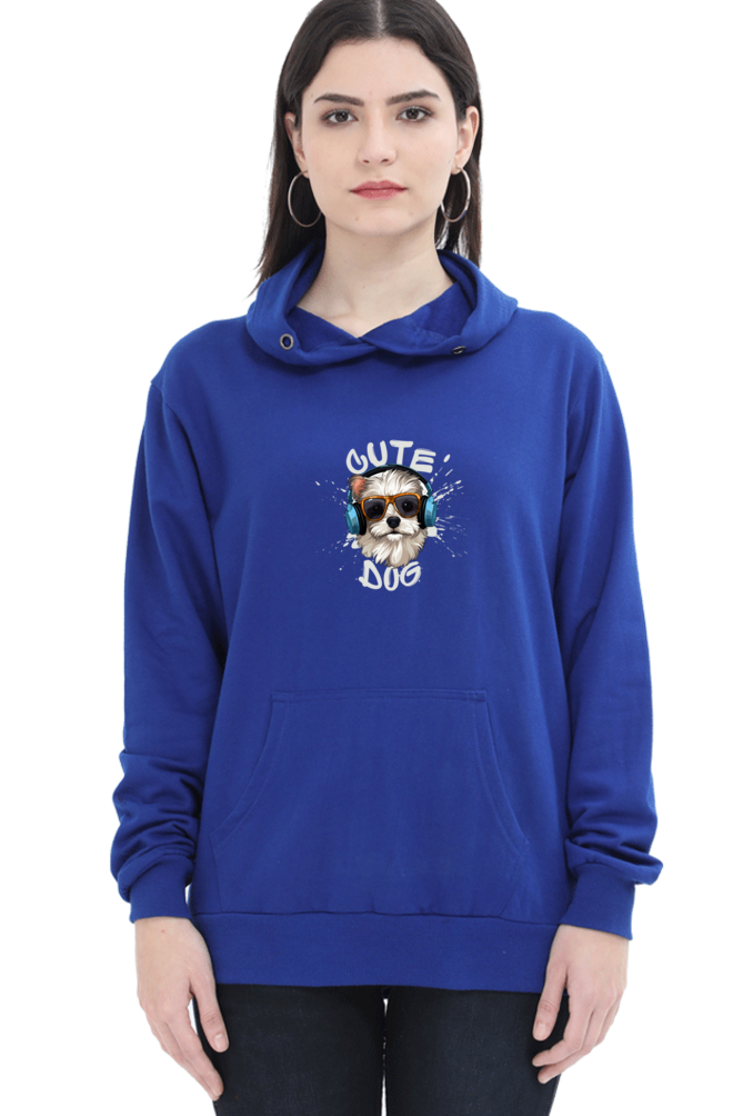 Outer Woods Women's Cute Dog Graphic Printed Hooded Sweatshirt