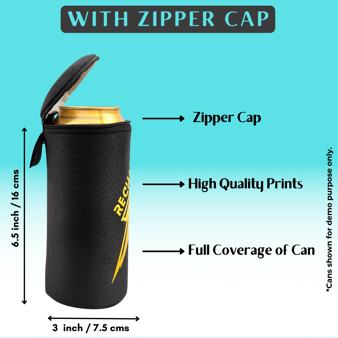 Outer Woods Insulated Beer Can Cooler Sleeve with Zip Cap – Set of 2