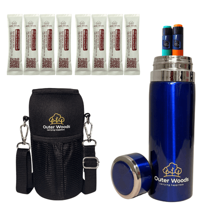 Outer Woods Insulated Insulin Bottle Cooler Travel Case Medium Blue