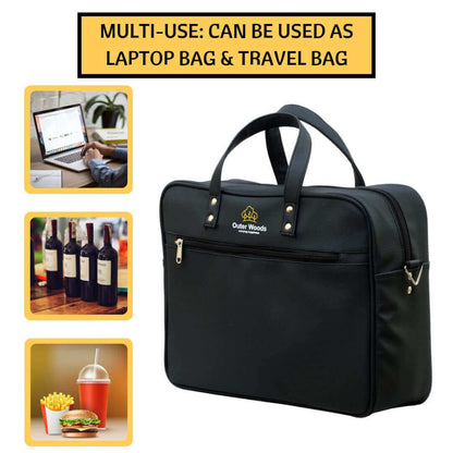 Outer Woods Insulated 4 Bottle Cooler Bag with Laptop Compartment Outer Woods