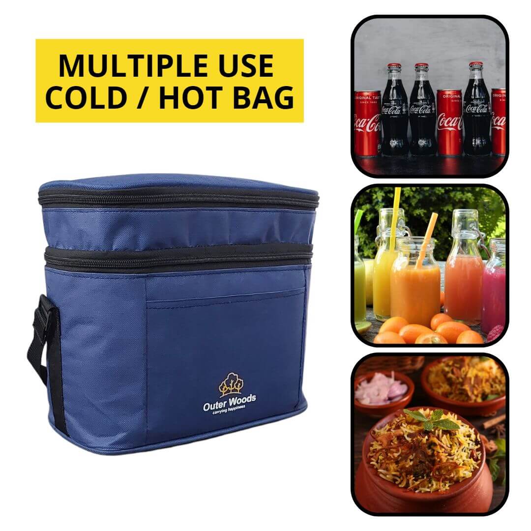 Outer Woods Insulated 6 Can Cooler Bag with Dual Compartment Outer Woods