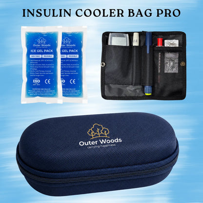 Outer Woods Insulin Cooler Bag Pro | 8+ Hours Cooling | Hard Case for Insulin Storage | 2 x 150ml Ice Gel Packs Included (Copy)