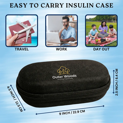 Outer Woods Insulin Cooler Bag Pro | insulin travel case | insulin storage bag for travel | insulin cooling pouch | medicine cooler bag
