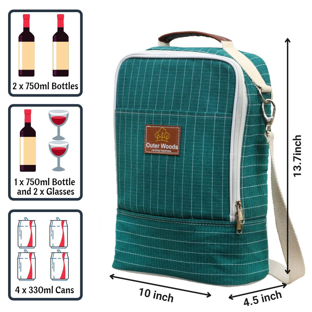 Outer Woods Premium Insulated 2 Bottle Cooler Bag Outer Woods