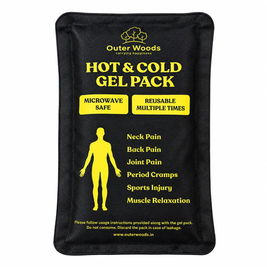 Outer Woods Soft Touch Hot & Cold Ice Gel Pack 250ml | Reusable Ice Pack for Knee Pain, Back Pain, Period Cramps & Sports Injury | Microwave & Freezer Safe Therapy Pack
