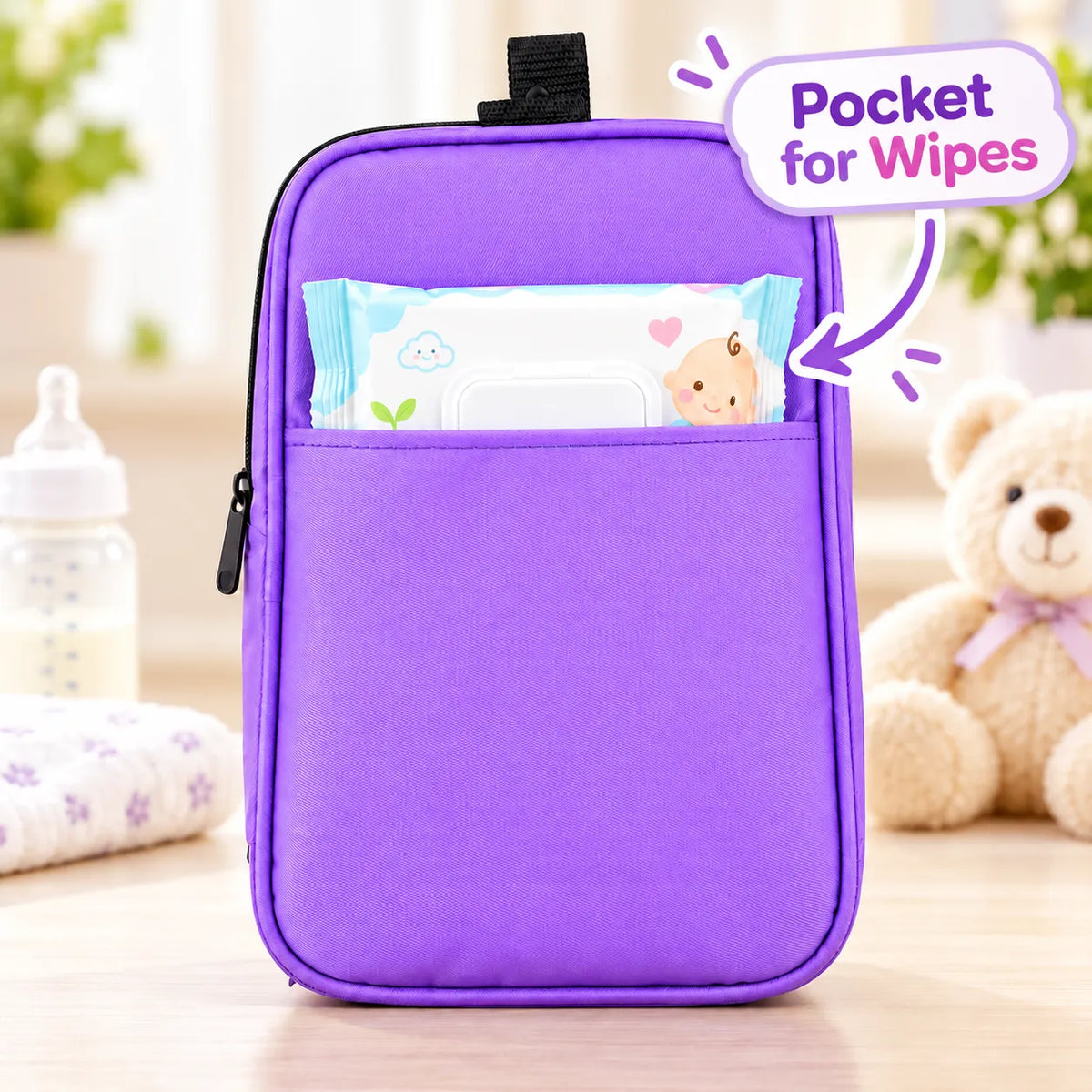 Outer Woods Insulated Breast Milk Cooler Bag On-the-Go | 6+ Hours Cooling | Fits 2 x 260ml Baby Bottles | 2 x 150ml Ice Gel Packs Included