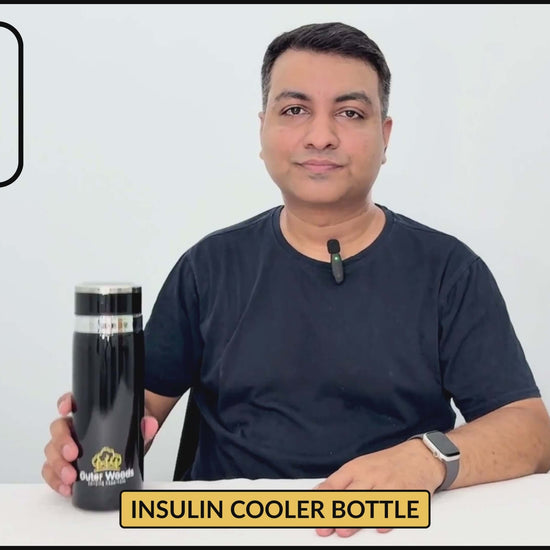 Video demonstration of Outer Woods Insulated Insulin Bottle Cooler Travel Case Medium – features, gel packs, and 7.2 inch insulin pen storage