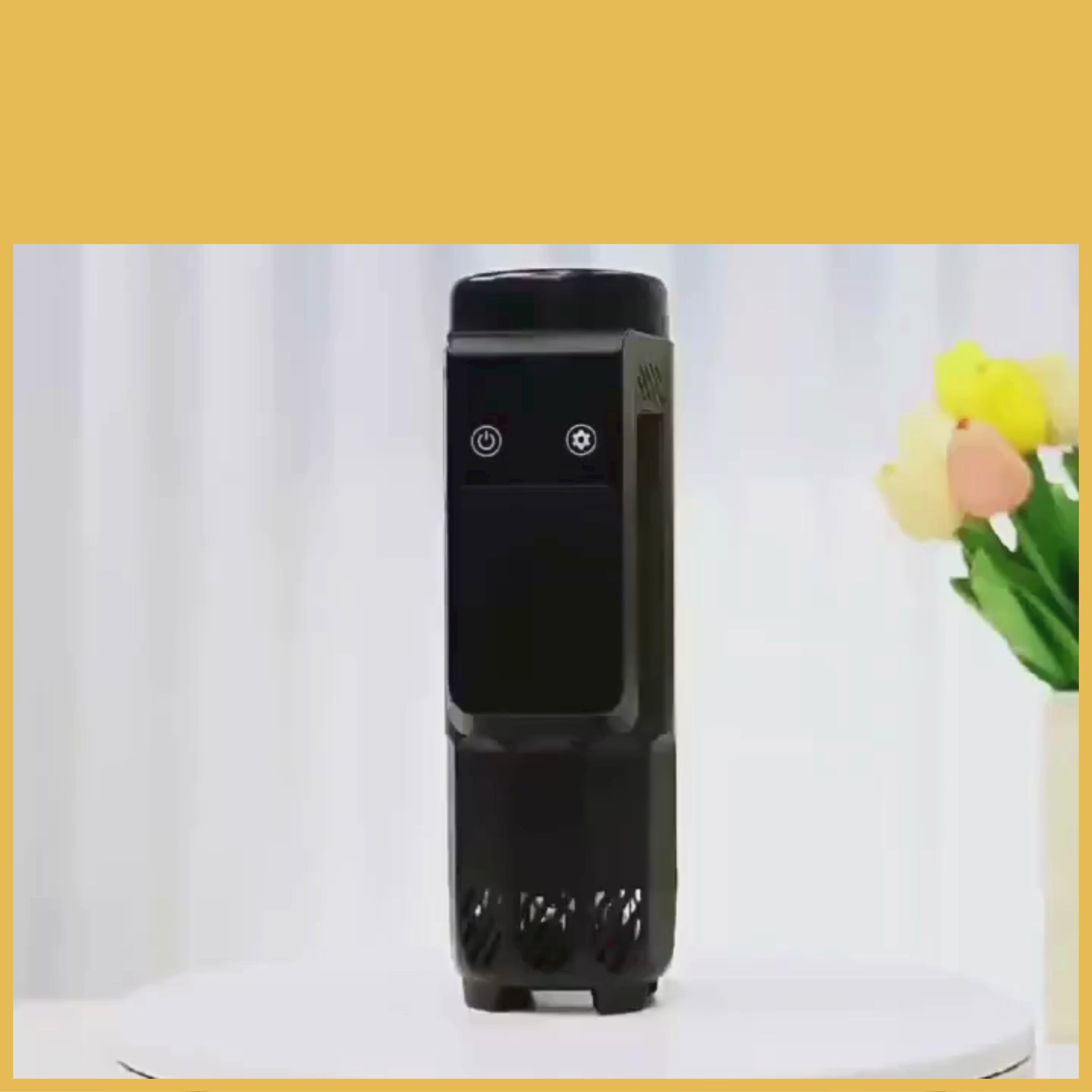 Insulin cooler travel case with digital display, USB charger, and insulin vials for temperature control and portability.