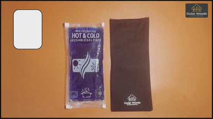 Outer Woods Hot & Cold Ice Gel Pack 350ml | Reusable Ice Pack for Knee Pain, Back Pain, Period Cramps & Sports Injury | Microwave & Freezer Safe Therapy Pack
